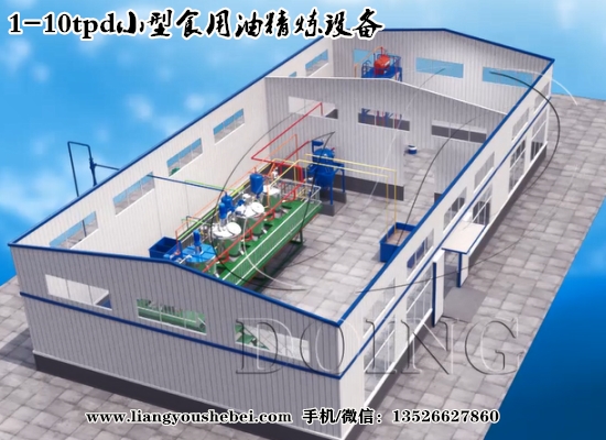 1-10t/d小型食用油精煉設備3D視頻
